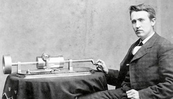 1877: Thomas Edison Invents the Gramaphone